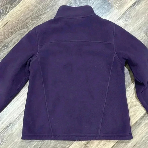 L.L. Bean Women's Full Zip Fleece Jacket Purple/Plum size Medium-Reg Polartec - Picture 9 of 14